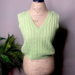 Jolie & Joy Large Mint Green Tank Top Sweater Vest